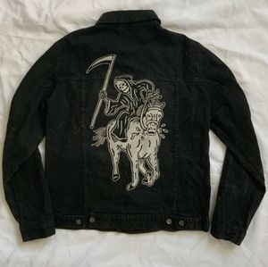 LURKING CLASS/SKETCHY TANK Embroidered Denim Jacket